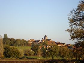 Uitzicht over het dorp